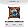 thumbnail image 4 of Fotbe Colorful Blooming Flowers Pattern Velvet Decorative Throw Pillow Covers with Elegant Piping, Soft Plush Cushion Cover for Sofa, Bed, Car, Office-18"x18", 4 of 8