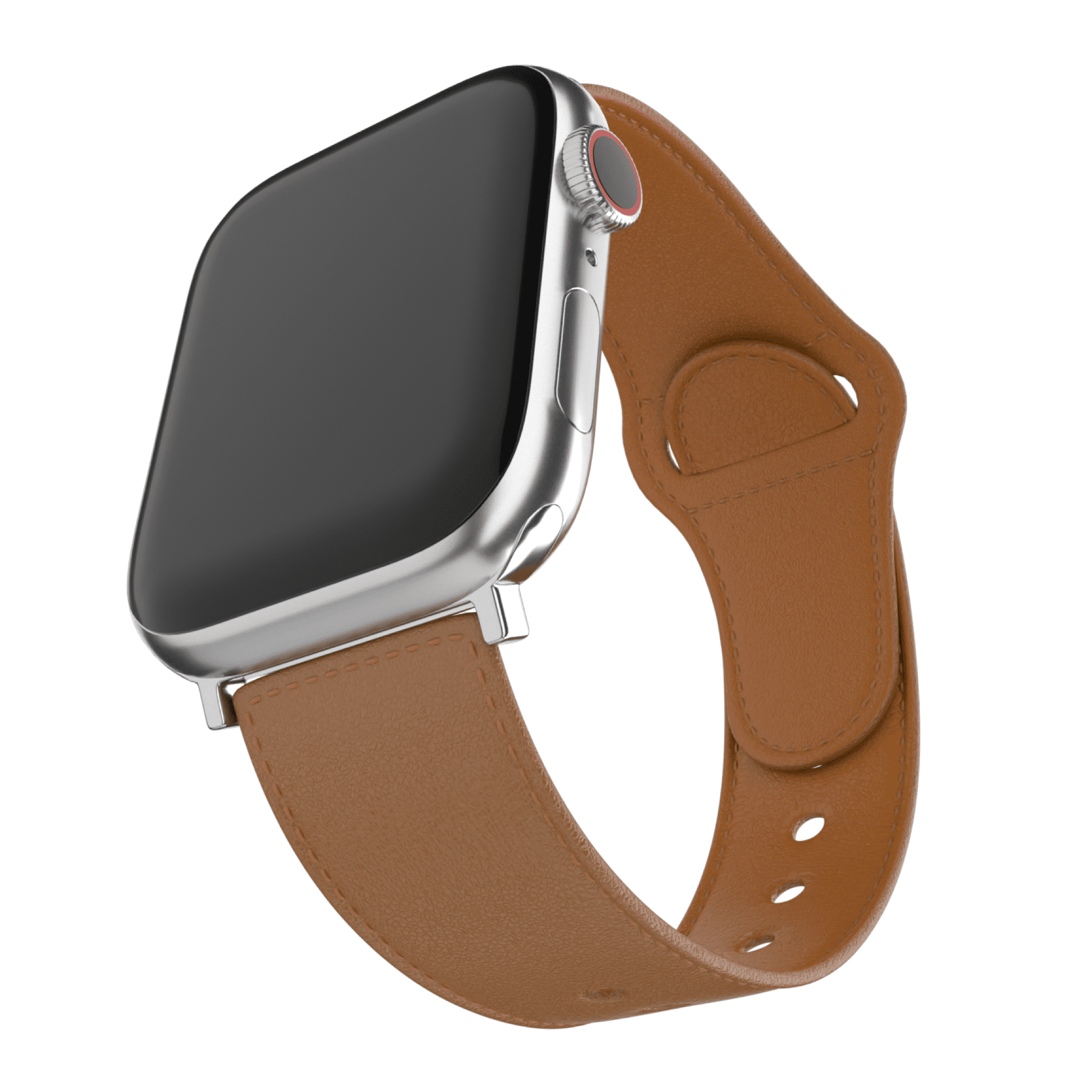 Rustico AC0080-0002-40-BLK Leather Apple Watch Band in Black