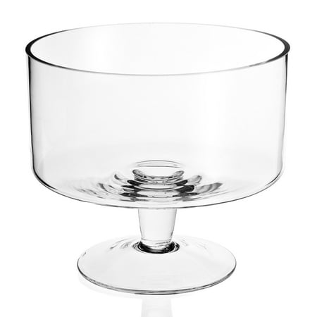 - Badash Crystal Lexington Glass Trifle Decorative Bowl 9 in.