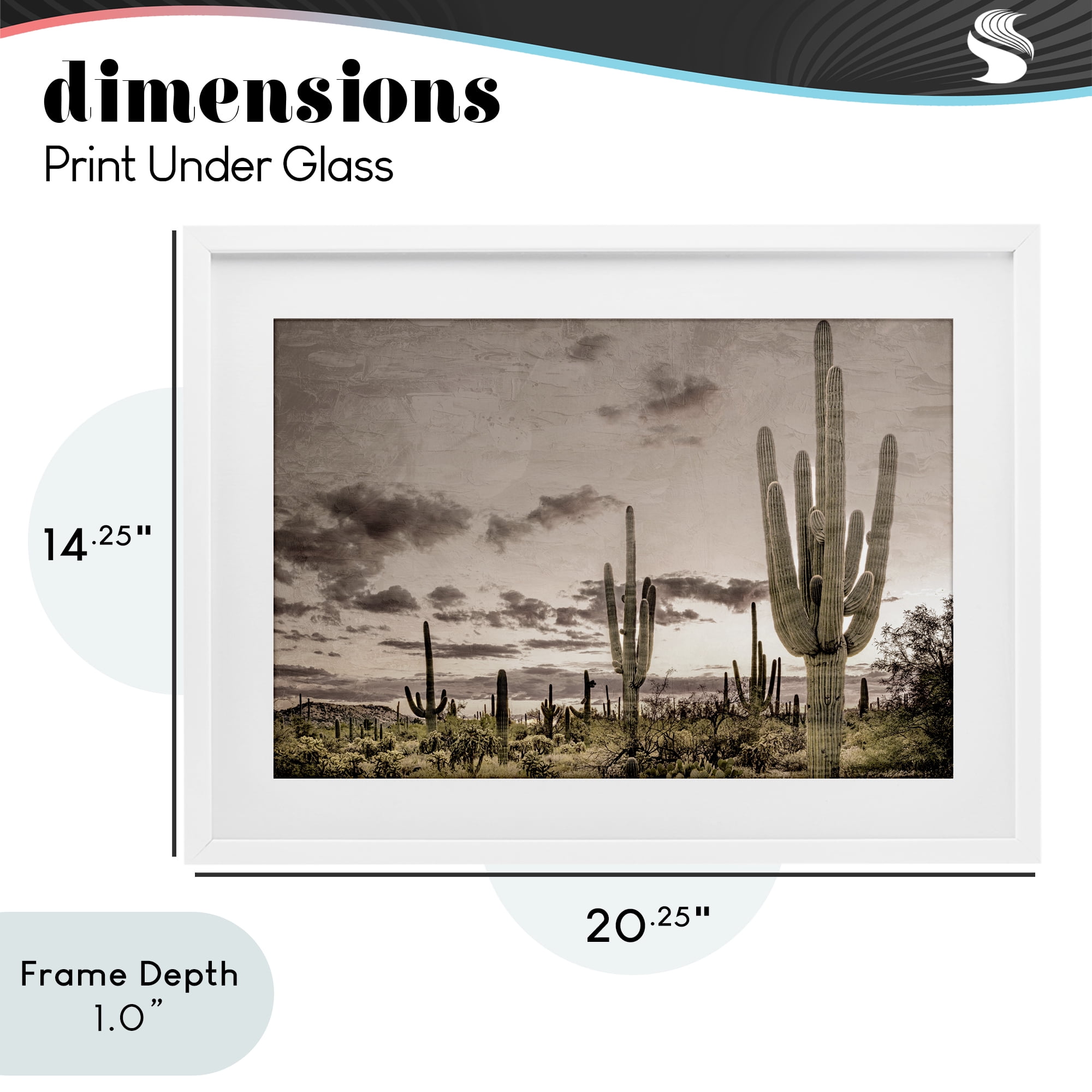 Stupell Industries Desert Sky Wilderness White Framed Print Under Glass, design by Kim Allen
