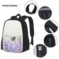thumbnail image 3 of Pofeuu Lavender and Butterfly Print Backpack Travel Backpacks With Lunch Bag Pencil Bag Set 3 pcs Set Cartoon Backpack, 3 of 7