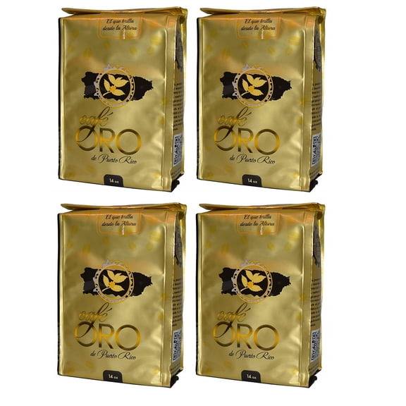 Cafe Oro de Puerto Rico 14oz / Puerto Rican Coffee 14oz (4 Pack)
