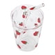 thumbnail image 3 of Vaso de vidrio resistente al calor con diseño de fresa transparente para café, jugo y agua potable con tapa con pajita, 3 of 12