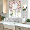 thumbnail image 5 of Purple Lavender Tie Up Curtains for Windows, Adjustable Balloon Window Shades, Watercolor Floral Daisy Botanical Spring Kitchen Window Treatments Farmhouse Short Curtains with Rod Pocket 42"x45", 5 of 8
