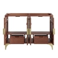 thumbnail image 4 of Modway Daylight 48" Solid Mango Wood Bathroom Vanity Cabinet - Walnut, 4 of 7