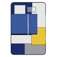 thumbnail image 3 of Blue Geometric Outdoor Picnic Blanket, Foldable Waterproof Beach Mat, Portable Beach Blanket for Beach Camping, Hiking, Family Concerts, 3 of 8