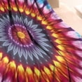 thumbnail image 3 of Colorful Rainbow Tie Dye Spiral Pattern Blanket,Comfortable Soft Flannel Throw Blanket,All Season,Warm Lightweight Blankets for Sofa Bed Couch Living Room Chair,30"x40", 3 of 4