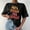 1-Black, variant on Tunic Tees for Women Casual Letter Print Tops Shirts Teen Gilrs Oversize Short Sleeve Funny Tunic Round Neck Blouses