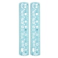 thumbnail image 1 of Unique Bargains 2pcs Unbreakable Flexible Rulers 30cm/12' Double Scale Shatterproof Folding Plastic Ruler, Light Blue, 1 of 6