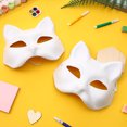 thumbnail image 4 of 10 mascarillas de gato pintadas a mano, para niños, para guardería, Halloween, cosplay (blancas), 4 of 7