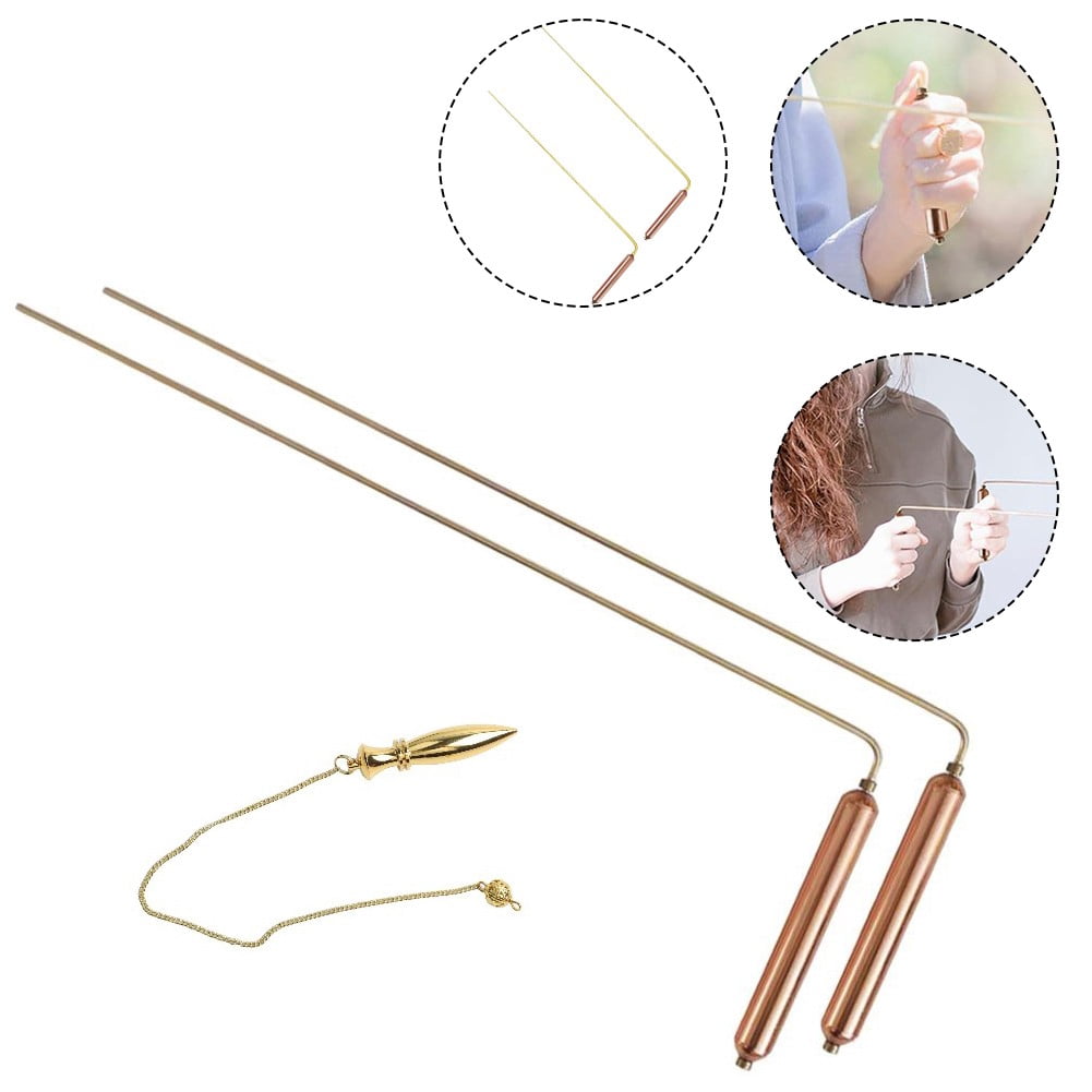 2 Pieces Pure Copper Metal Detecting Rods Metal Detector For Divination/Treasure Hunting Tools For Durable Copper