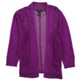 thumbnail image 1 of Alfani Womens Mixed Media Cardigan Sweater, Purple, Small, 1 of 1