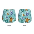 thumbnail image 3 of Balery Turtles And Sea Pattern Women's Running Shorts with Liner 2 Pockets Elastic Workout Athletic Gym Yoga Shorts-XX-Large, 3 of 7