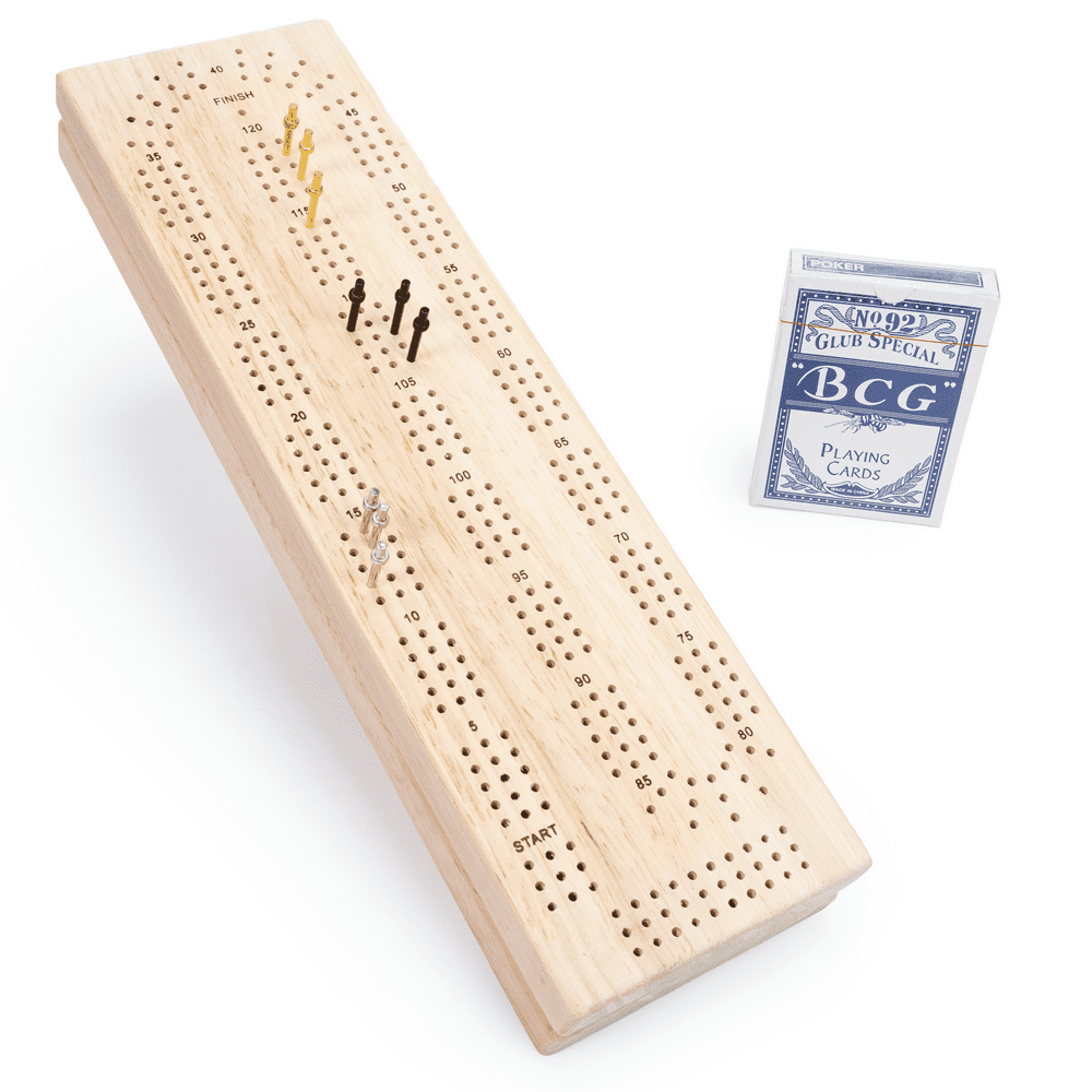 WYZworks Wooden Cribbage Board Games Set