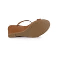 thumbnail image 5 of BLISSFUL STEP Strappy Open Toe Wedge Heels Slide Sandals for Women, 5 of 6