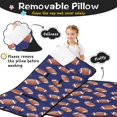 thumbnail image 3 of Football Icon Darkblue Pattern Toddler Nap Mat with Pillow & Blanket, Soft Sleeping Mat for Preschool Daycare Travel Sleepovers, 3 of 6