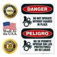 thumbnail image 7 of Do Not Operate Without Guards In Place Bilingual Sign, OSHA Danger Sign, 24x36 Corrugated Plastic, 7 of 7