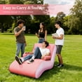 thumbnail image 3 of Inflatable Deck Chair with Air Pump, Lounger Sofa for Indoor Living Room Bedroom, Outdoor Travel Camping Picnic Beach Chaise Lounges, 3 of 8