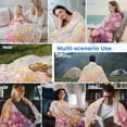 thumbnail image 5 of Spring Floral Cooling Blanket,Lightweight Breathable Summer Throw Blanket with Double Sided Cold Effect,Modern Oil Painted Daisy Botanical Elegant Picnic Blankets Bed Sheet for Hot Sleepers 50"x60", 5 of 8