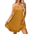 thumbnail image 2 of cocolona Womens Summer Halter Dress Sleeveless Ruffle Flowy Mini Dress Casual Solid Color Vacation Beach Sundress, 2 of 7