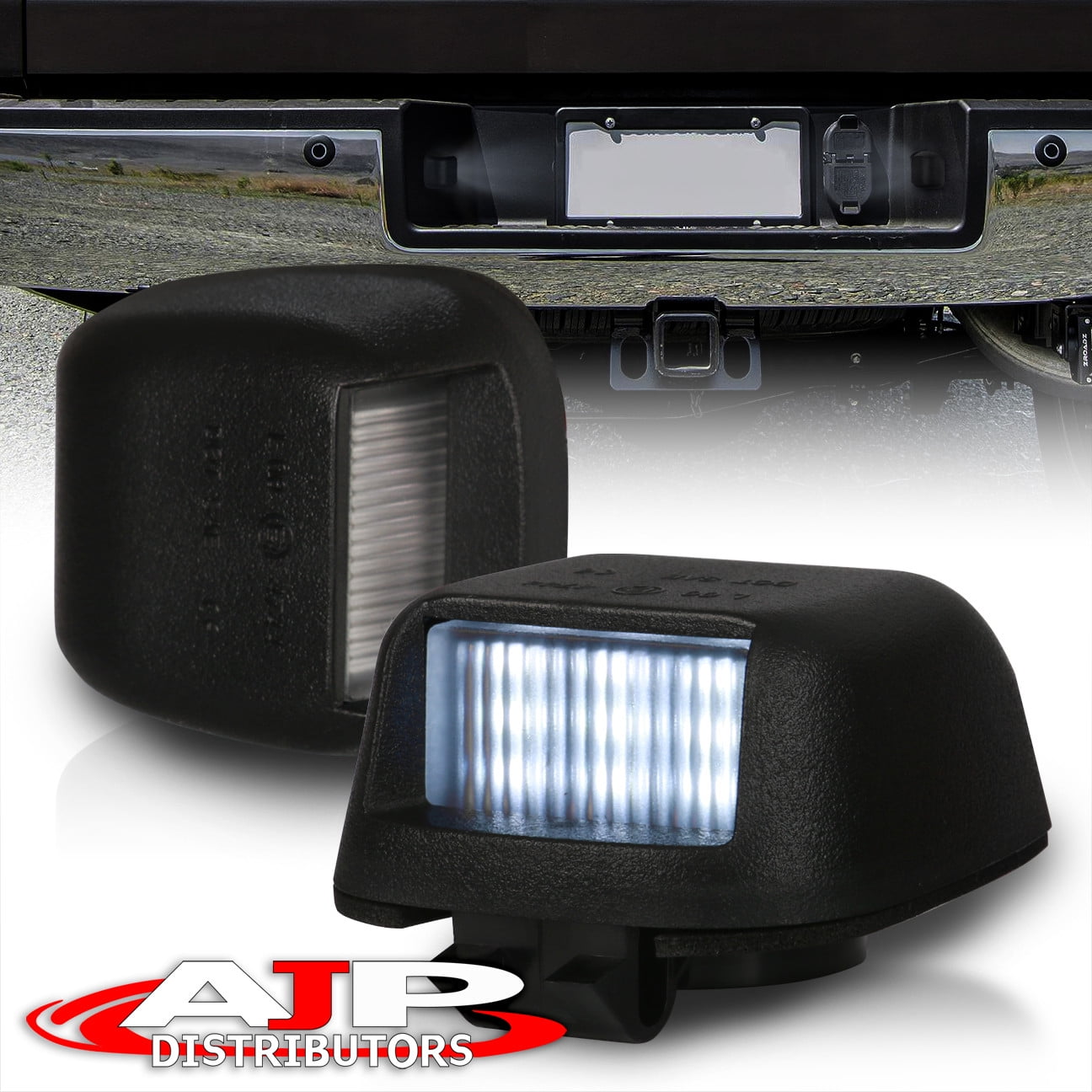 AJP Distributors 2PCS Rear Bumper White 18SMD LED License Plate Lights