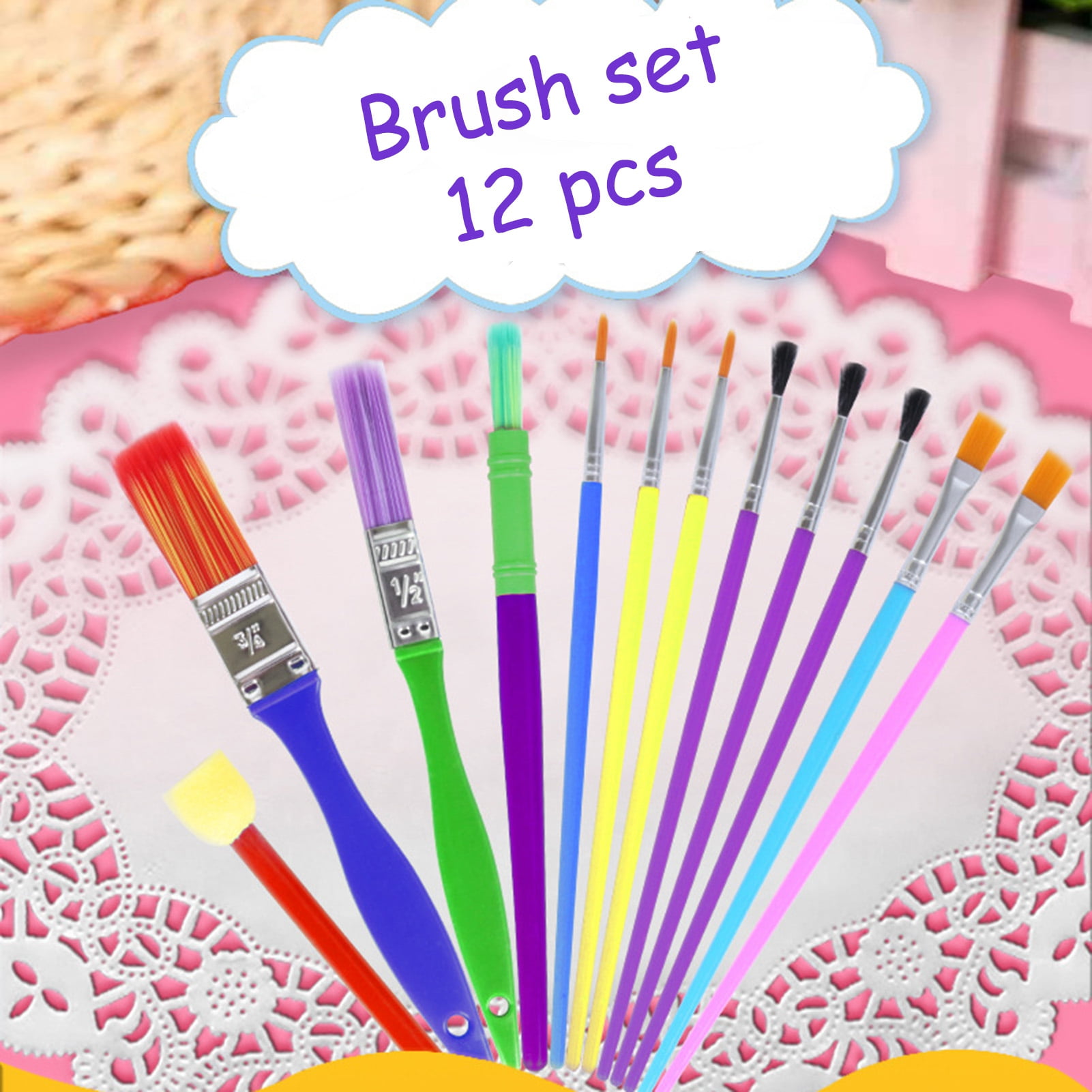 Bobasndm Kids Paint Brush Small Size 13Pcs/Set Craft Kids Painting