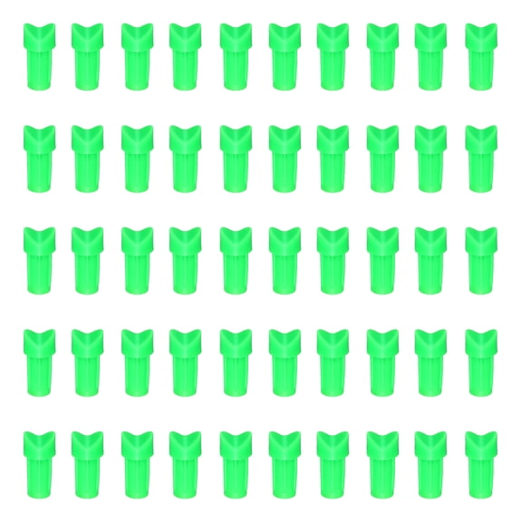 Uxcell Plastic Arrow Nocks, Half Moon Nocks Glue on Replacement Arrow Tail-Fitting For (DIY Hunting/Compound/Recurve Bow/Compound Bow) 7.6MM/0.3" ID & 50 Pcs & Plastic & Green