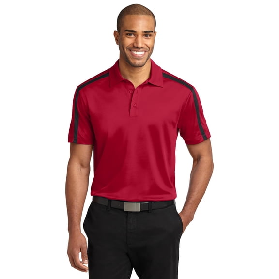 Port Authority Silk Touch Performance Colorblock Stripe Polo