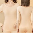 thumbnail image 6 of JGGSPWM Women's Thermal Tops Long Sleeve Fleece Lined Underwear Tops Crew Neck Undershirt Ultra Soft Comfort Baselayer for Winter Beige XXXL, 6 of 6