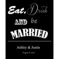 thumbnail image 3 of 12 Eat Drink Be Married Wedding Wine / Beer Bottle Labels Great for Engagement Bridal Shower Party, 3 of 3