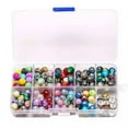 thumbnail image 3 of U8MO 200pcs 10Colors Mixed 8mm Crackle Glass Bead Beading Kit Box for Jewelry Making-9#, 3 of 7