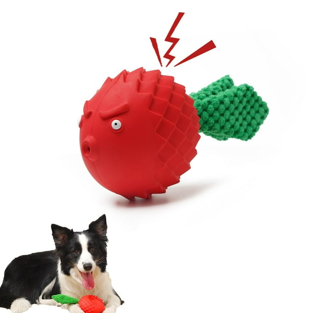 Juguetes masticables para perros con robot azul para masticadores agresivos, juguetes de goma para perros para entrenamiento y limpieza de dientes, interactivo duradero (rojo-verde)