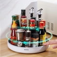 thumbnail image 1 of Large Grey 30cm Diameter Rotating Organizer: Multi-Purpose Plastic Storage Rack for Kitchen Countertops, Bathrooms & Tables – Ideal for Sauce Bottles, Condiments & Small Items – Space-Saving, Durable, 1 of 5