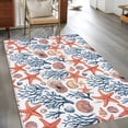 thumbnail image 3 of 3'x5' Area Rugs, Coastal Indoor Outdoor Area Rug for Living Room Bedroom, Summer Beach Starfish Coral Shell Conch Nautical Washable Bathroom Rugs Kitchen Floor Carpet Mats Home Decor Aesthetic, 3 of 8