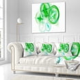 thumbnail image 3 of Designart Green Fractal Desktop - Abstract Throw Pillow - 16x16, 3 of 5