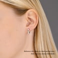 thumbnail image 3 of Tilo Jewelry 925 Sterling Silver Shiny Round Plain Huggie Hoop Earrings Small 13MM | Classic Everyday Earrings | Women, Men, Unisex, 3 of 6