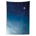 thumbnail image 3 of Ambesonne Night Tablecloth Rectangular Table Cover, Ombre Sky Universe Cosmos, 60"x90", Pale Blue Dark Blue, 3 of 4