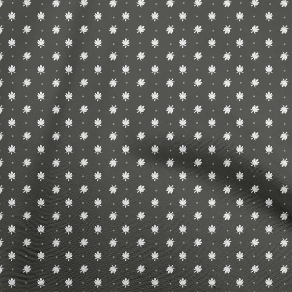oneOone Cotton Poplin Twill Dark Gray Fabric Abstract Floral Sewing Fabric By The Yard Printed Diy Clothing Sewing Supplies 56 Inch Wide