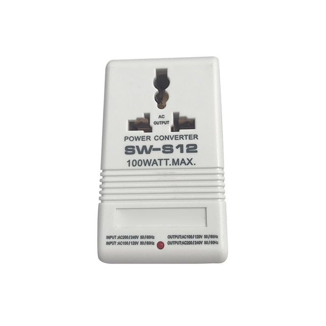 Sidaley Convertidor de voltaje de doble vía para oficina, electricidad de viaje para acampar, 110V a 220V, inversor regulador de adaptador Adaptadores de corriente Blanco S12 1000W