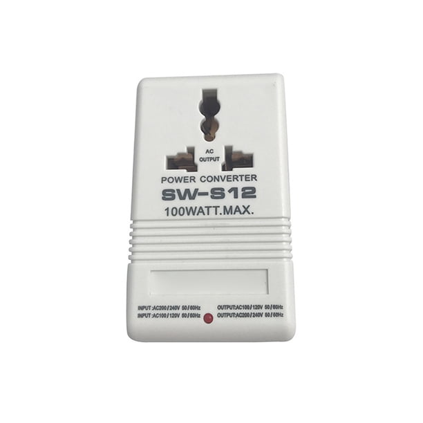 Sidaley Convertidor de voltaje de doble vía para oficina, electricidad de viaje para acampar, 110V a 220V, inversor regulador de adaptador Adaptadores de corriente Blanco S12 1000W