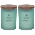 thumbnail image 1 of Velas aromáticas Chesapeake Bay Balance + Harmony, aroma a nenúfar y pera, tamaño mediano, cera de soja natural, 50 horas de combustión, paquete de 2, 1 of 5