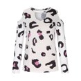 thumbnail image 4 of Wolfast Women's Solid Color Long Pocket Hoodies Solid Color Lantern Sleeve Long Sleeve Cardigan,White,L, 4 of 6