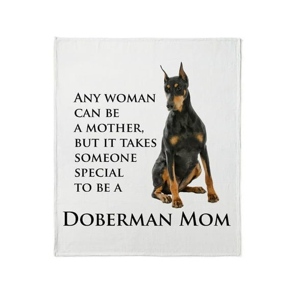 CafePress - Doberman Mom Throw Blanket - Soft Fleece Throw Blanket, 50"x60" for All Ages