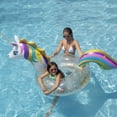 thumbnail image 5 of Swimline 68" LED Rainbow Unicorn Glitter Swimming Pool Inner Tube Float, 5 of 5