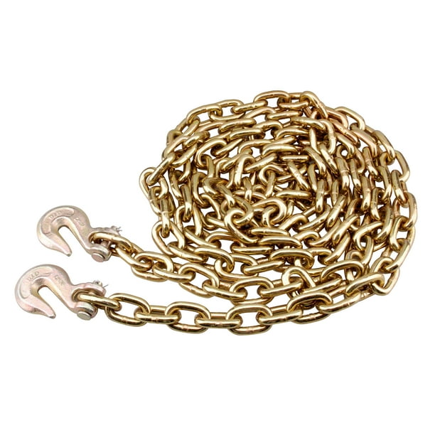 1/2" X 20' Trucker's Chain, Transport Chain, Binder, with Grab Hooks on