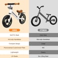 thumbnail image 3 of DOMQGA 12" Balance Bike for Kids,Adjustable Seat and Handlebar,No Pedal Balance Bicycle with Fender for Kids Ages 18 Months to 5 Years ,White, 3 of 7