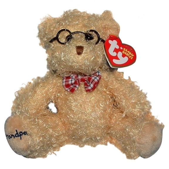 Ty Beanie Baby: Dear Grandpa the Bear | Stuffed Animal | MWMT's