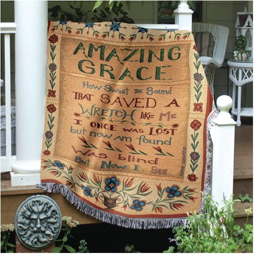Manual Woodworkers & Weavers Amazing Grace Tapestry Cotton Throw