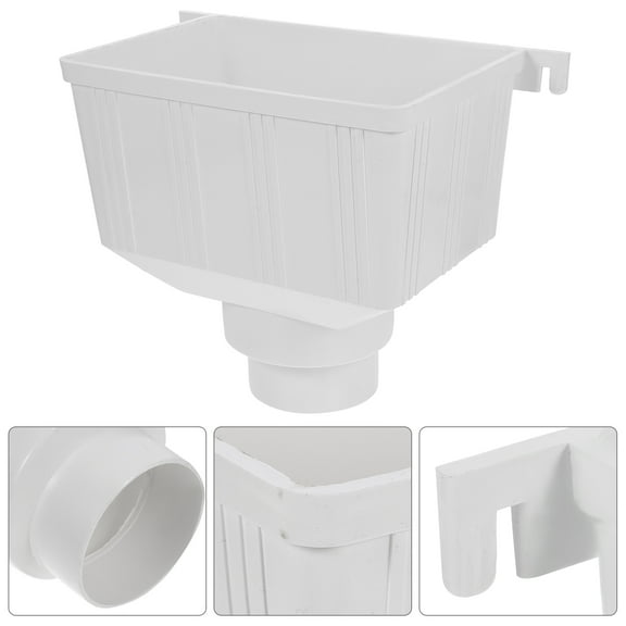 UPOUART PVC Rainwater Diverter Kit White Plastic for Pipe Efficient Drainage