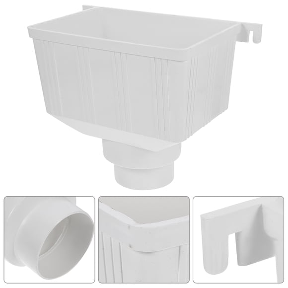 White Plastic Downspout Diverter for Pipe Easy to Install Prevents Water Buildup